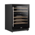 Baridi DH79 46 Bottle Dual Zone Undercounter/Freestanding Fridge with Digital Touch Screen Controls, Wooden Shelves & LED Light - Black