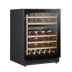 Baridi DH79 46 Bottle Dual Zone Undercounter/Freestanding Fridge with Digital Touch Screen Controls, Wooden Shelves & LED Light - Black