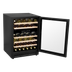 Baridi DH79 46 Bottle Dual Zone Undercounter/Freestanding Fridge with Digital Touch Screen Controls, Wooden Shelves & LED Light - Black