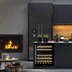 Baridi DH79 46 Bottle Dual Zone Undercounter/Freestanding Fridge with Digital Touch Screen Controls, Wooden Shelves & LED Light - Black