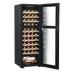 Baridi DH92 44 Bottle Dual Zone Wine Fridge with Digital Touch Screen Controls, Beech Wood Shelves & LED Light - Black