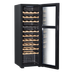 Baridi DH92 44 Bottle Dual Zone Wine Fridge with Digital Touch Screen Controls, Beech Wood Shelves & LED Light - Black