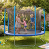 Dellonda DL69 Heavy-Duty Outdoor Trampoline with Safety Enclosure Net 12ft