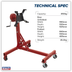 Sealey ES480D Folding 360° Rotating Engine Stand with Geared Handle Drive 450kg Capacity
