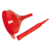 Sealey F2F Flexible Spout Funnel with Filter 200mm - Medium