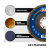 Sealey FD100120E 100mm Aluminium Oxide Flap Disc 120Grit 16mm Bore