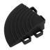 Sealey FT3CB Polypropylene Floor Tile Corners 60 x 60mm, Black - Pack of 4