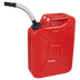 Sealey JC20SCR Screw Cap Metal Jerry Can 20L - Red