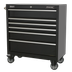 Sealey PTB93006 Premier Heavy-Duty Rollcab 930mm 6 Drawer - Black
