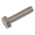 Sealey S1040 Stainless Steel Hex Head Set Screw DIN 933 - M10 X 40 A2 - Pack of 25