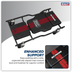 Sealey SCR101S Premier Steel Creeper with 4 Rough Ground 5" Wheels & Adjustable Back/Headrest