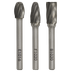 Sealey SDBCK3 Tungsten Carbide Rotary Burr Set 3pc - Ripper/Coarse