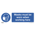 Sealey SS57V1 Worksafe Masks Must Be Worn Safety Sign - Self-Adhesive Vinyl