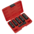 Sealey SX271 Impact Wheel Nut/Removal Flip Socket Set 1/2"Sq Drive 6pc