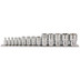 Draper Expert 34415 TX-STAR Socket Set on Rail, 1/4", 3/8" & 1/2" Sq. Dr. (14 Piece)