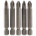 Draper 64288 Cross Slot Insert Bit, 1/4" Hex, 50mm Long, No.2 (Pack of 5)