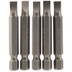 Draper 64272 Plain Slot Insert Bit, 5.5mm, 1/4" Hex, 50mm Long (Pack of 5)