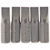 Draper 64011 Plain Slot Insert Bit, 6mm, 1/4" Hex, 25mm Long (Pack of 5)