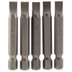 Draper 64273 Plain Slot Insert Bit, 6mm, 1/4" Hex, 50mm Long (Pack of 5)