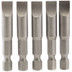 Draper 64280 Plain Slot Insert Bit, 8mm, 1/4" Hex, 50mm Long (Pack of 5)