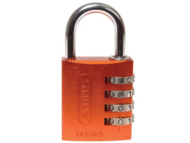ABUS 145/40 40mm Aluminium Combination Padlock Orange 49527
