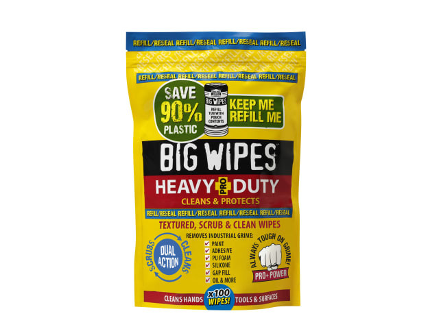 Big Wipes 2026 Heavy-Duty PRO+ Wipes Refill Pouch of 100