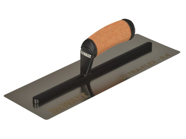 DeWalt 0.4mm FLEX Stainless Steel Flat Trowel, Leather Handle 12in