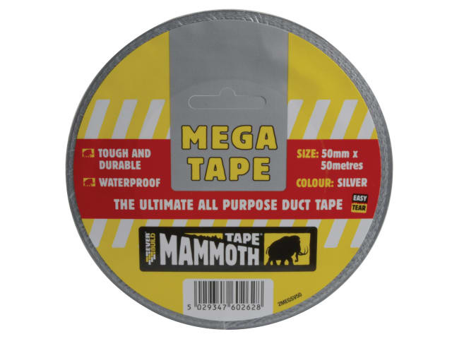 Everbuild Sika 483329 Mammoth Mega All Purpose Tape Silver 50mm x 50m