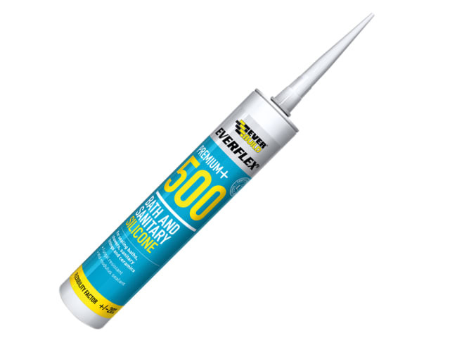Everbuild Sika 907300 Bath & Sanitary Silicone White 310ml