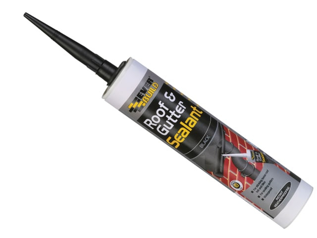 Everbuild Sika 910083 Roof & Gutter Sealant Black 295ml