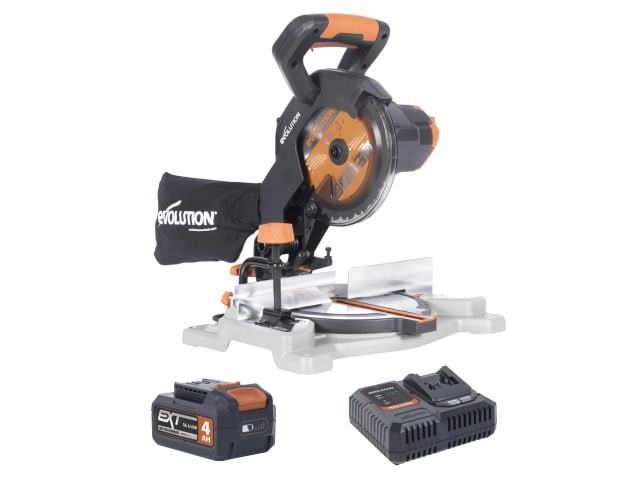 Evolution 088-0001A R185CMS-Li EXT Compound Mitre Saw 18V 1 x 4.0Ah Li-ion