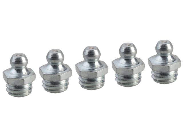 Faithfull Grease Nipple Straight M10 x 1.5 (Pack 5)