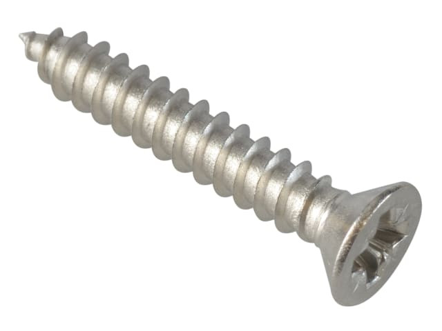 ForgeFix FPSTCSK348SS Self-Tapping Screw Pozi Compatible CSK A2 SS 3/4in x 8 ForgePack 30
