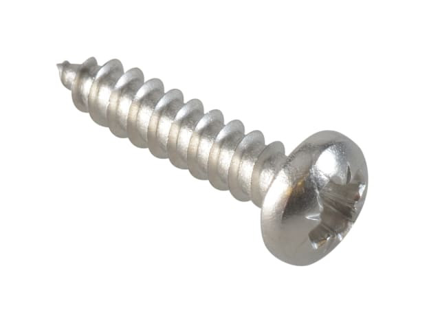 ForgeFix FPSTPP586SS Self-Tapping Screw Pozi Compatible Pan Head SS 5/8in x 6 ForgePack 50