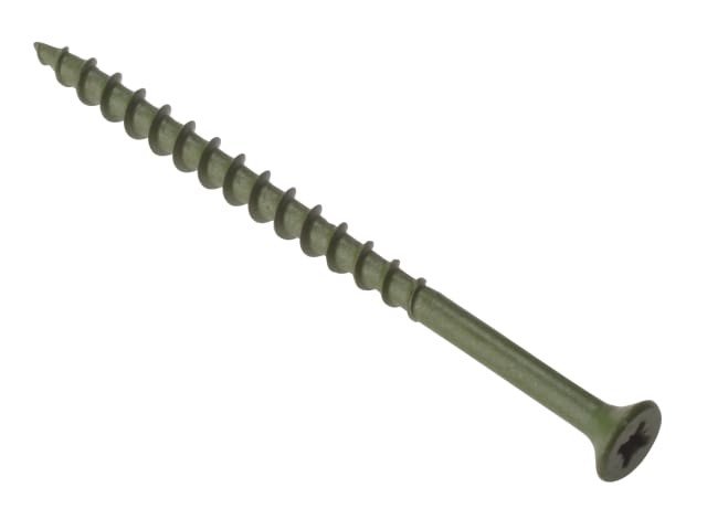 ForgeFix DS4560T Decking Screw Pozi Compatible ST Green Anti-Corrosion 4.5 x 60mm Tub 1000