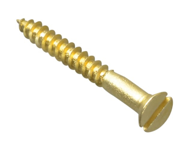 ForgeFix FPCSK14BR Wood Screw Slotted CSK Brass 1in x 4 ForgePack 35