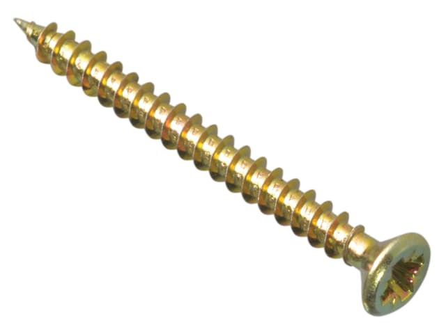 ForgeFix MPS3550Y Multi-Purpose Pozi Compatible Screw CSK ST ZYP 3.5 x 50mm Box 200