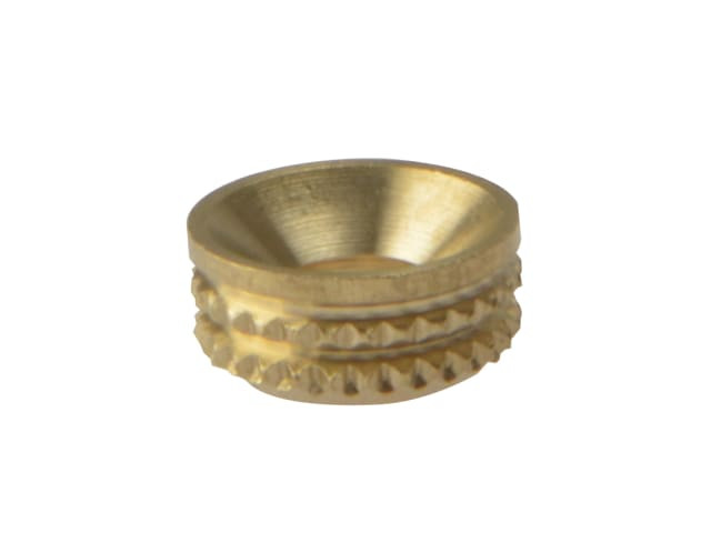 ForgeFix 100SCS8B Screw Cup Sockets Solid Brass Polished No. 8 Bag 100