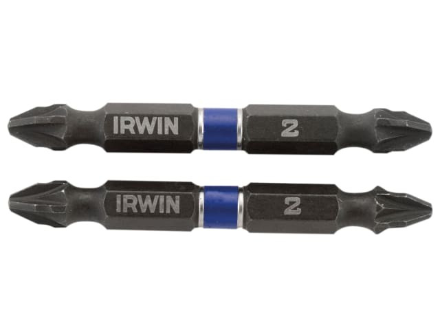 Irwin 1923409 Impact Double-Ended Screwdriver Bits Pozi PZ2 60mm (Pack 10)