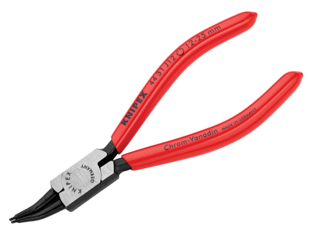 KNIPEX 44 31 J12 Circlip Pliers Internal 45° Bent Tip 12-25mm