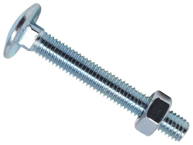 Metalmate Cup Square Hex Bolt & Nut ZP M8 x 60mm Box 25