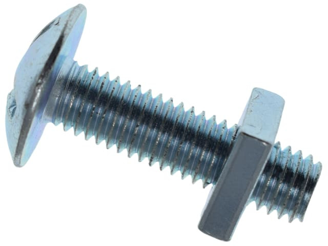 Metalmate Roofing Bolt & Nut ZP M8 x 30mm (Box 25)