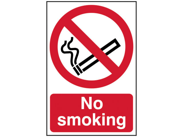 Scan 4050 No Smoking - PVC Sign 400 x 600mm