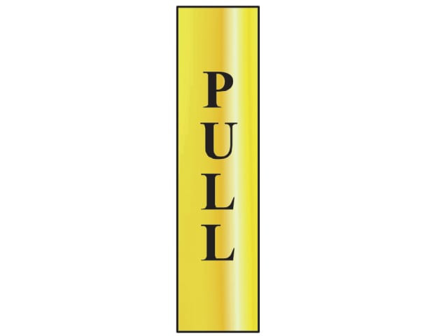 Scan 6034 Pull Vertical - Polished Brass Effect 50 x 200mm
