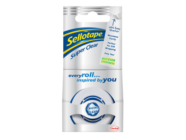 Sellotape 2996733 Super Clear Sticky Tape - 1 Roll 18mm x 25m