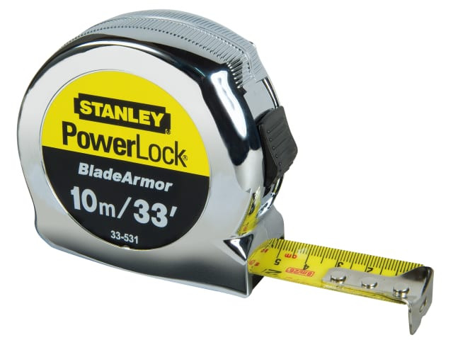Stanley 0-33-531 PowerLock® BladeArmor® Pocket Tape 10m/33ft (Width 25mm)