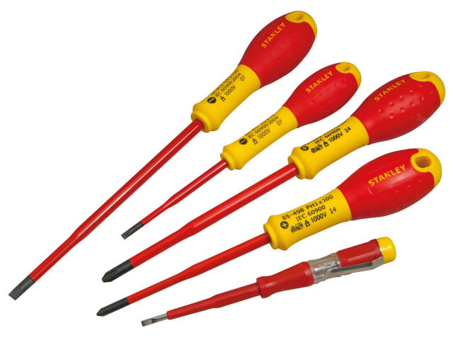 Stanley XTHT0-62694 FatMax VDE Insulated Screwdriver Set, 5 Piece Plusminus