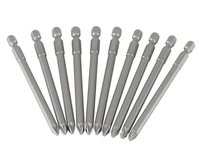 Stanley 3-68-807 Pozidriv Power Bits PZ2 x 100mm (Box 10)
