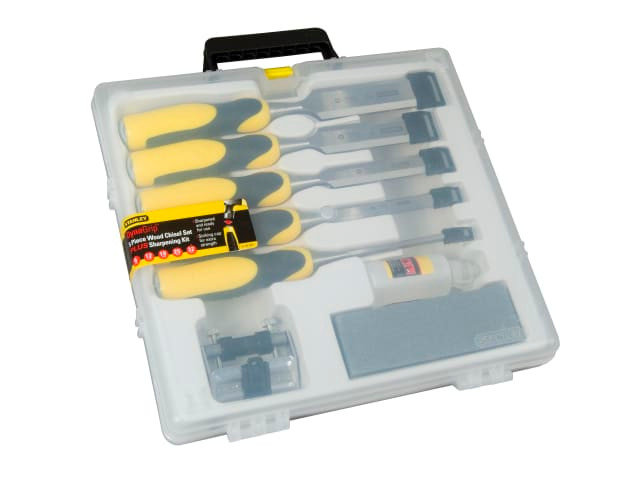 Stanley 5-16-421 DYNAGRIP Chisel with Strike Cap Set, 5 Piece + Accessories