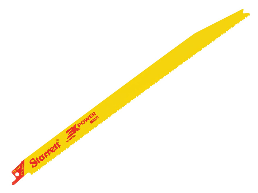 Starrett BT121014-5 BT121014-5 Bi-Metal Reciprocating Blade, Tapered 300mm 10-14 TPI (Pack 5) - STRBT1210145 - main image